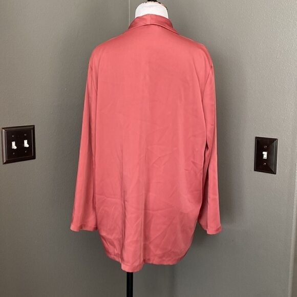 ASOS Coral Pink Double Breasted Soft Shell Blazer - Picture 8 of 10